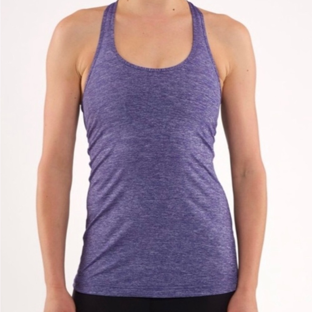 LULULEMON Dark Heathered Purple Cool Racerback Reversible Workout Tank Top